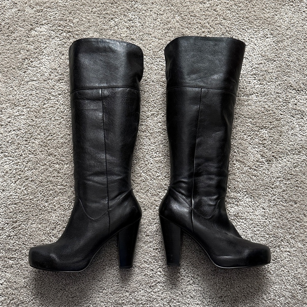 Steve Madden Black Leather Boots